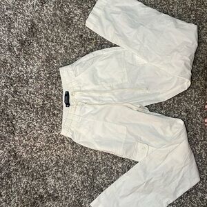 Hollister white cargo pant - thin (looks like linen), with pockets.